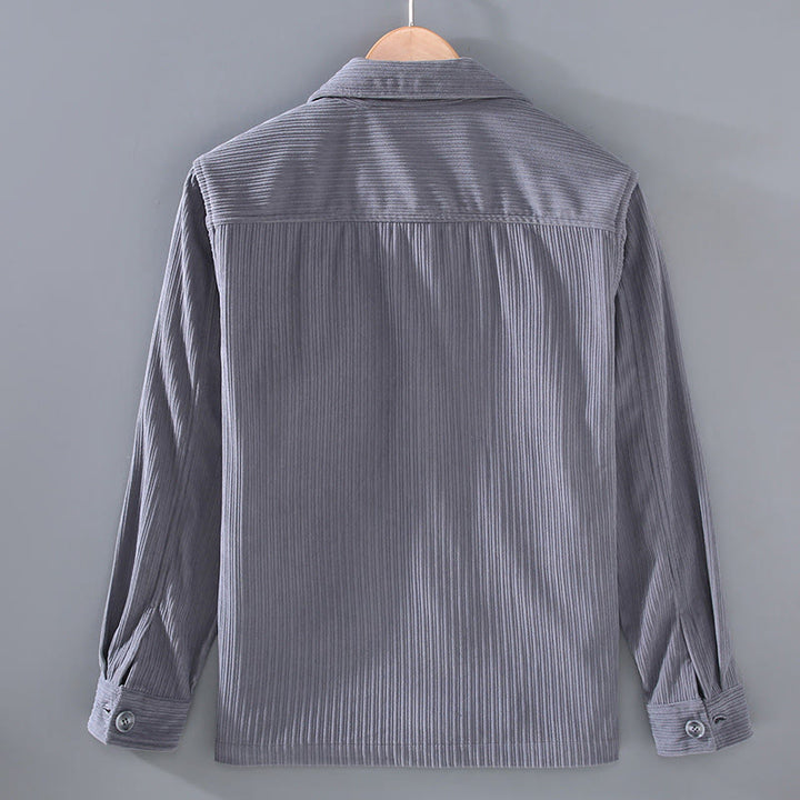 Veste à manches longues et boutons pour homme avec poches et motif Buddha Stones Fall Lapel - image 1