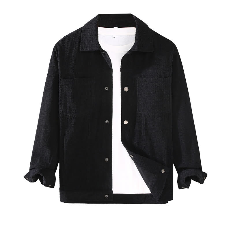 Veste à manches longues et poches pour homme, style vintage, avec boutons et revers, motif Buddha Stones - image 8
