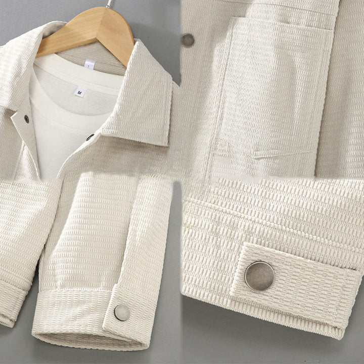 Veste à manches longues et poches pour homme, style vintage, avec boutons et revers, motif Buddha Stones - image 6