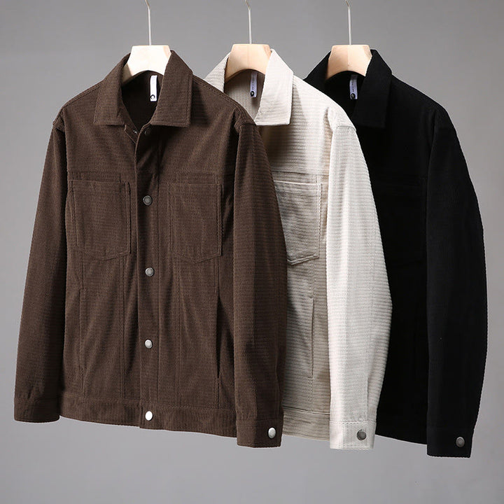 Veste à manches longues et poches pour homme, style vintage, avec boutons et revers, motif Buddha Stones - image 10