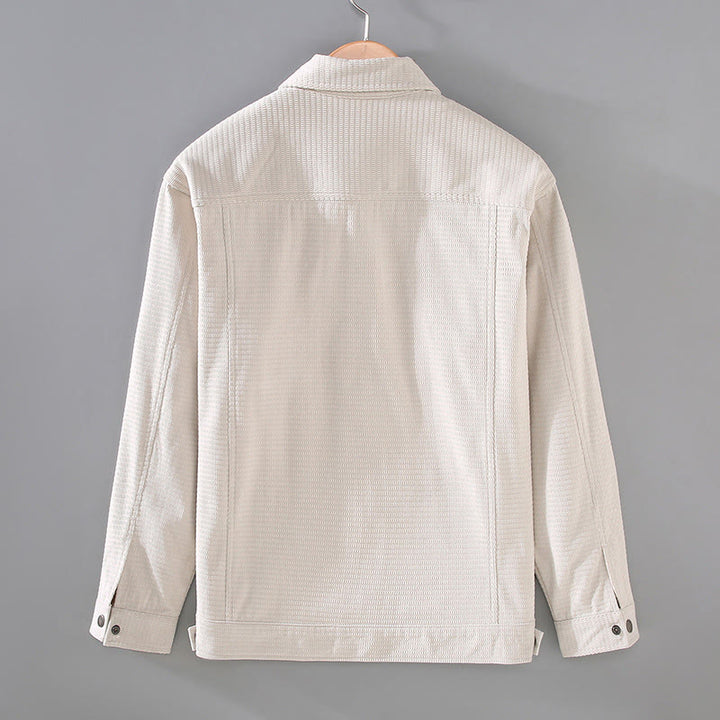 Veste à manches longues et poches pour homme, style vintage, avec boutons et revers, motif Buddha Stones - image 2