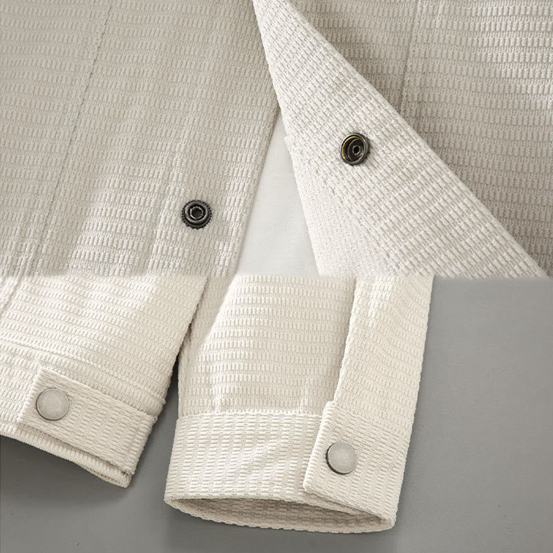 Veste à manches longues et poches pour homme, motif Buddha Stones, boutons à revers - image 4