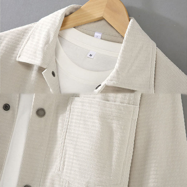 Veste à manches longues et poches pour homme, style vintage, avec boutons et revers, motif Buddha Stones - image 4