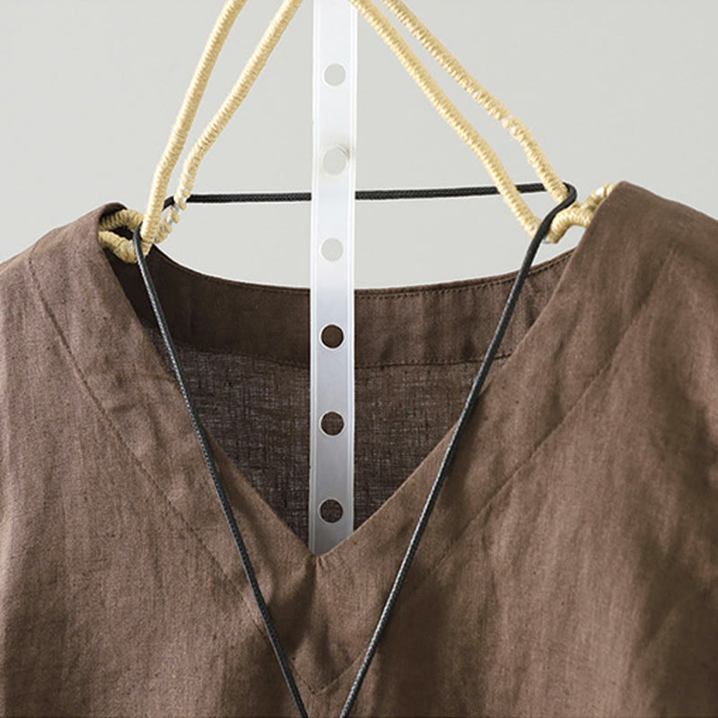 Gilet vintage d'été à col en V pour femme avec Buddha Stones - image 1
