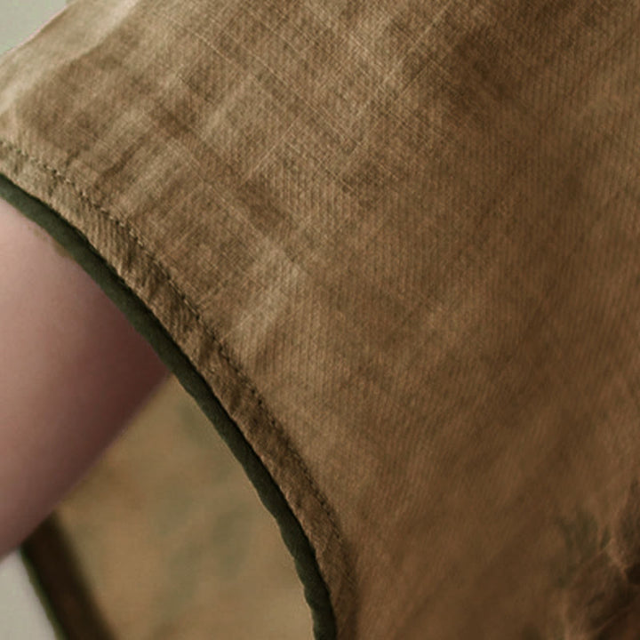 Chemise à imprimé fleurs violettes et boutons grenouilles Buddha Stones - image 4