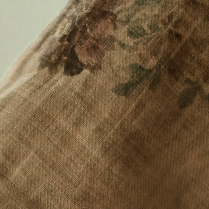 Chemise à imprimé fleurs violettes et boutons grenouilles Buddha Stones - image 9