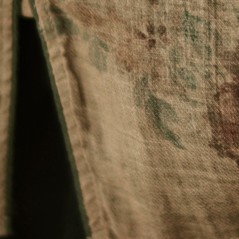 Chemise à imprimé fleurs violettes et boutons grenouilles Buddha Stones - image 6