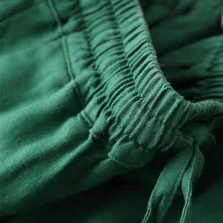 Pantalon large décontracté taille haute à lacets et poches Buddha Stones - image 11