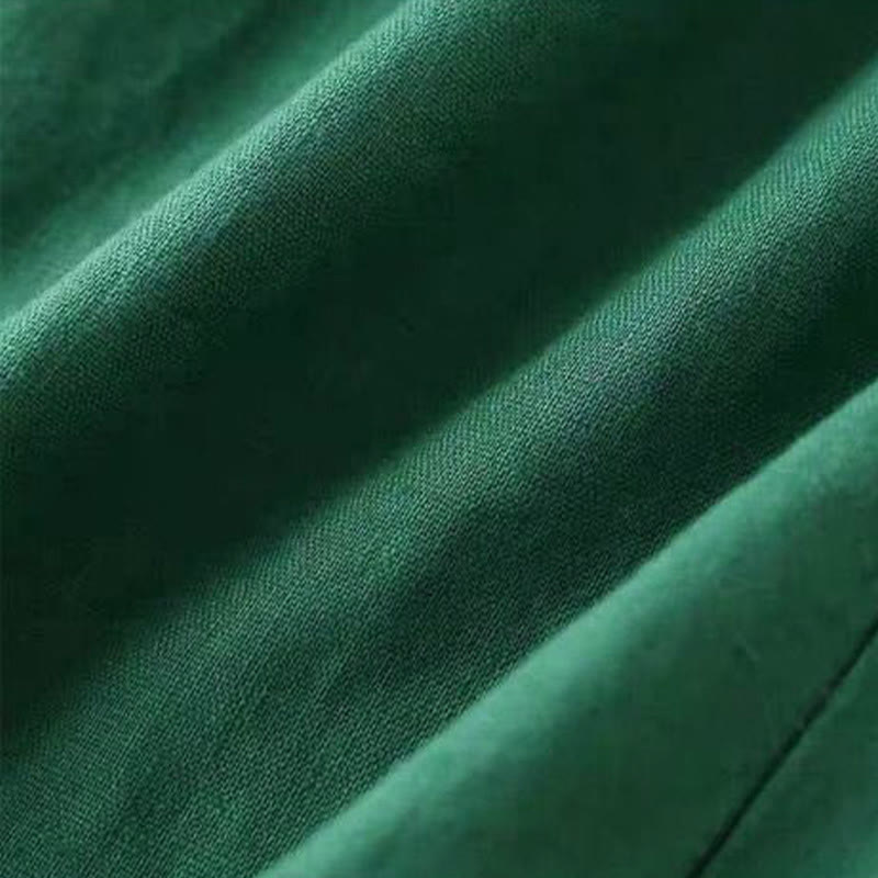 Pantalon large décontracté taille haute à lacets et poches Buddha Stones - image 8