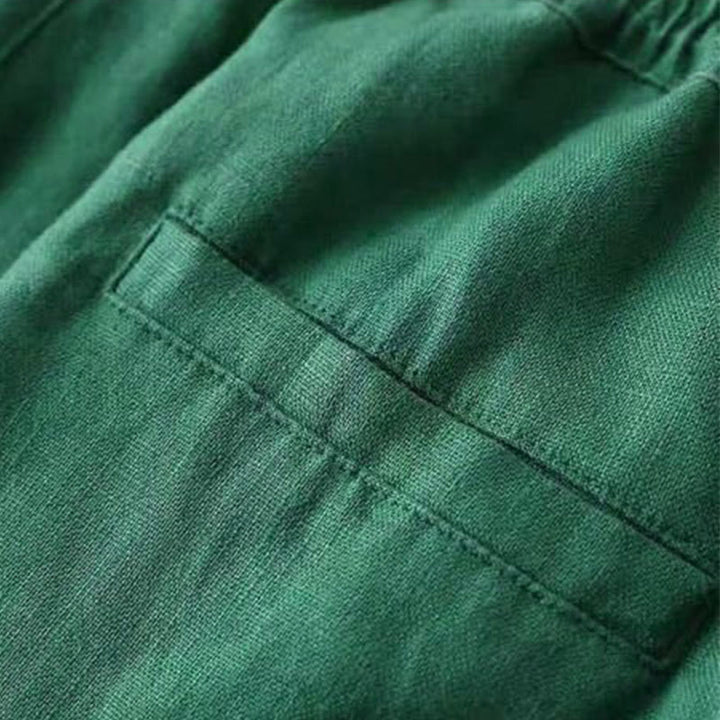 Pantalon large décontracté taille haute à lacets et poches Buddha Stones - image 16