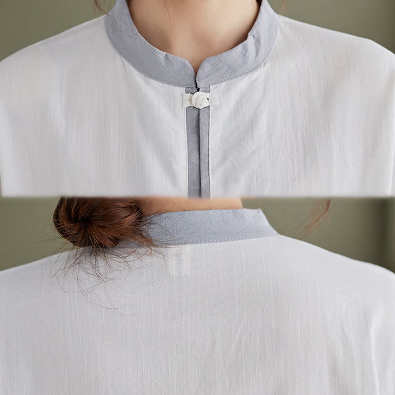 Ensemble 2 pièces en coton avec t-shirt, haut et pantalon de tai-chi, motif Buddha Stones , vêtements zen pour femmes - image 17