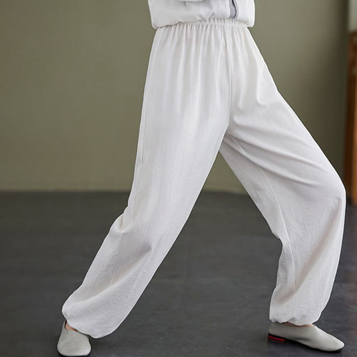 Ensemble 2 pièces en coton avec t-shirt, haut et pantalon de tai-chi, motif Buddha Stones , vêtements zen pour femmes - image 13