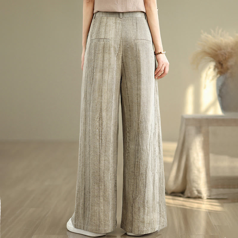 Pantalon large décontracté en coton pour femme avec taille élastique et poches Buddha Stones - image 3