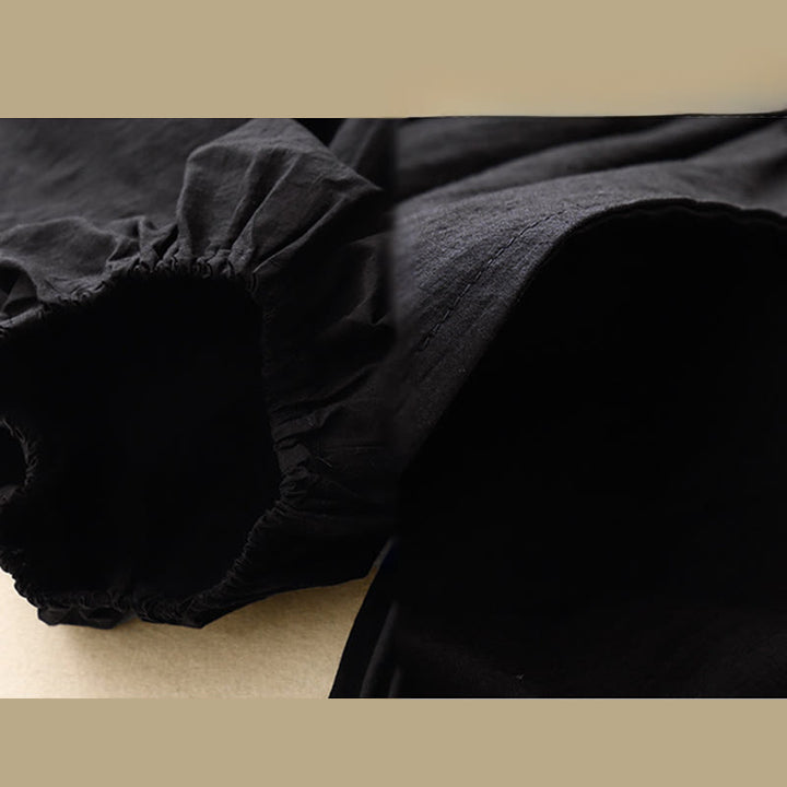 Pantalon sarouel décontracté en coton avec poches pour femme, motif Buddha Stones - image 3