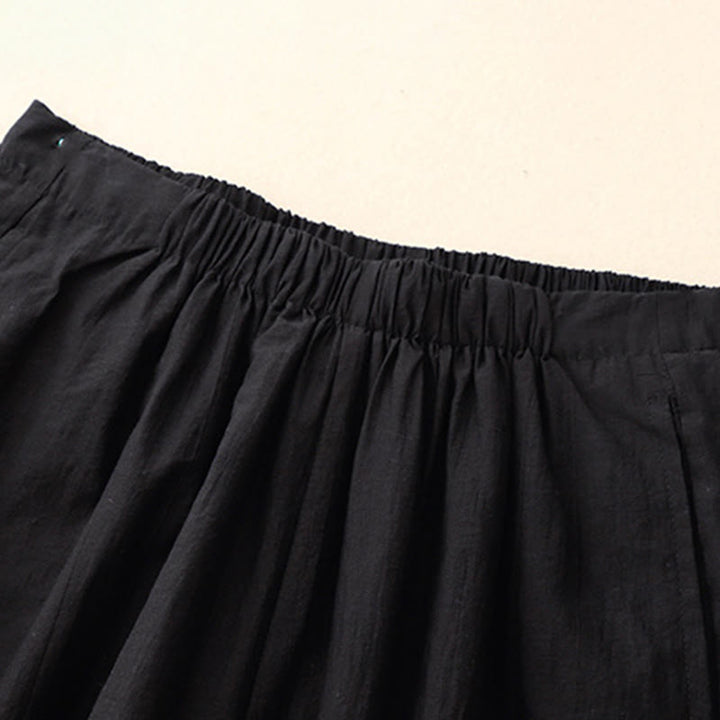 Pantalon sarouel décontracté en coton avec poches pour femme, motif Buddha Stones - image 1