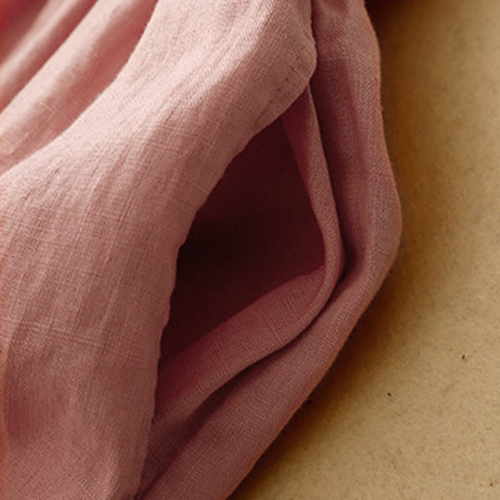 Pantalon sarouel décontracté en coton et lin avec poches et pétales brodés Buddha Stones pour femme, longueur 7-8 - image 13