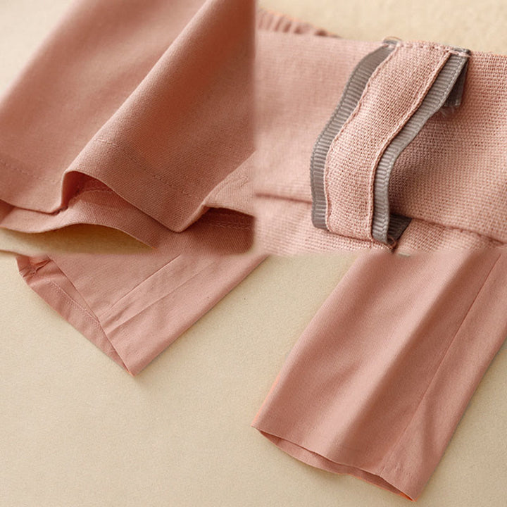 Pantalon décontracté en coton et lin pour femme, coupe droite, avec poches, motif Buddha Stones - image 4