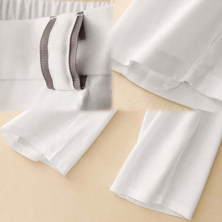 Pantalon décontracté en coton et lin pour femme, coupe droite, avec poches, motif Buddha Stones - image 11