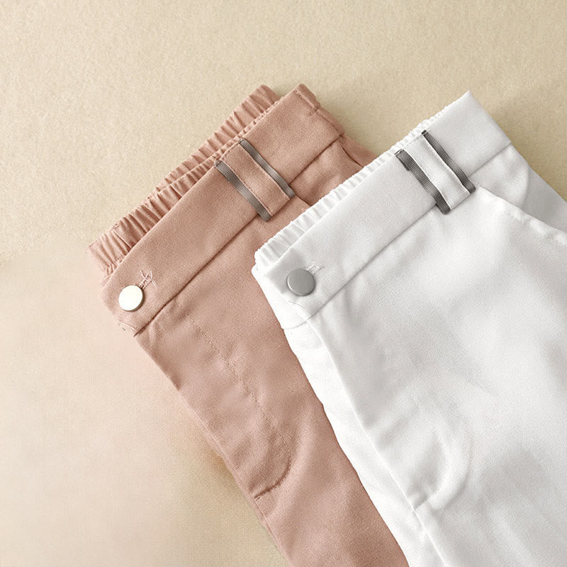 Pantalon décontracté en coton et lin pour femme, coupe droite, avec poches, motif Buddha Stones - image 15