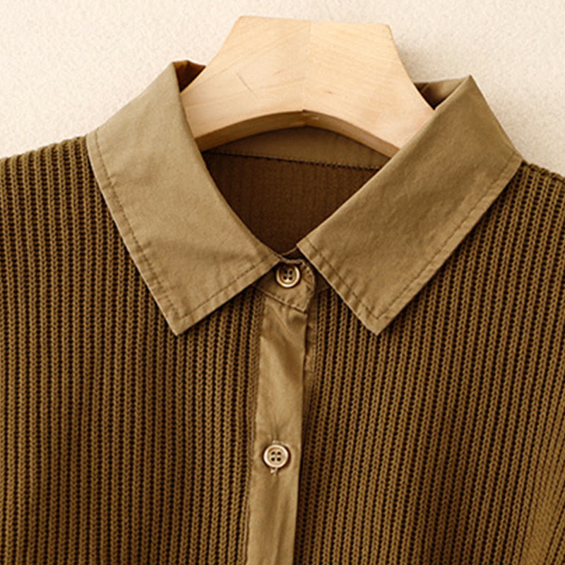 Veste en velours côtelé de coton à col montant et motif Buddha Stones pour femme - image 1