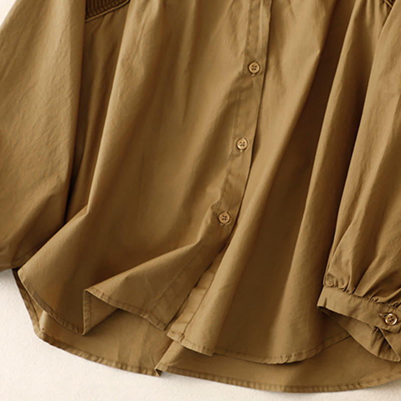 Veste en velours côtelé de coton à col montant et motif Buddha Stones pour femme - image 3