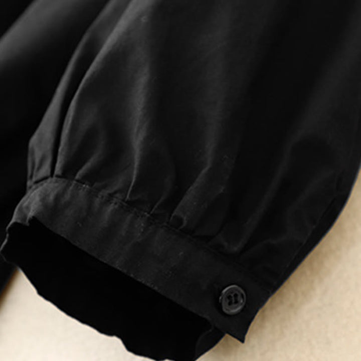 Veste en velours côtelé de coton à col montant et motif Buddha Stones pour femme - image 8