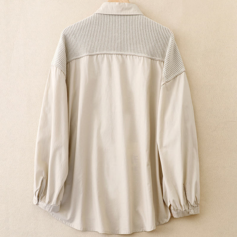 Veste en velours côtelé de coton à col montant et motif Buddha Stones pour femme - image 12