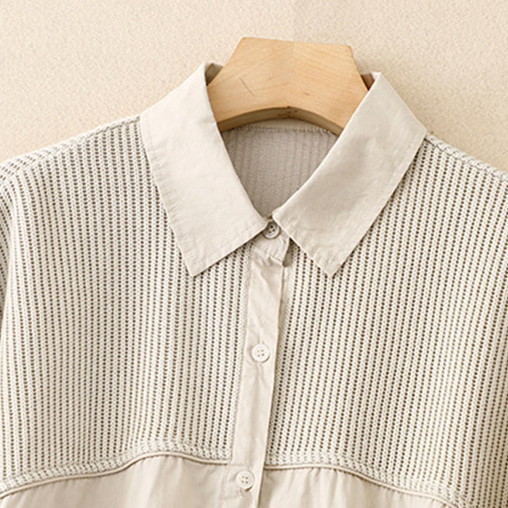 Veste en velours côtelé de coton à col montant et motif Buddha Stones pour femme - image 12