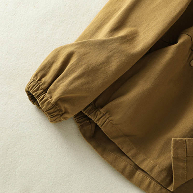 Veste en coton à col montant et boutons unis pour femme Buddha Stones - image 28