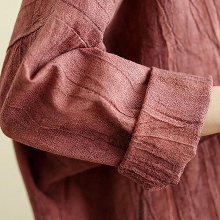 Veste en coton et lin à manches longues et poches pour femme Motif Buddha Stones - image 16