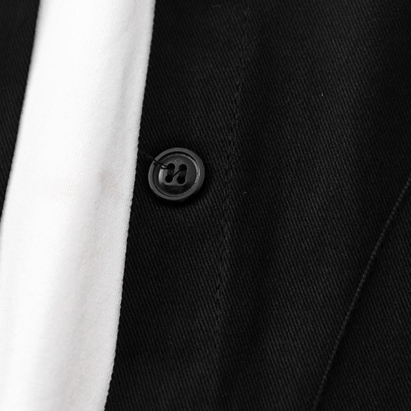 Veste en coton à manches longues et poches pour femme, motif Buddha Stones, couleur unie - image 10