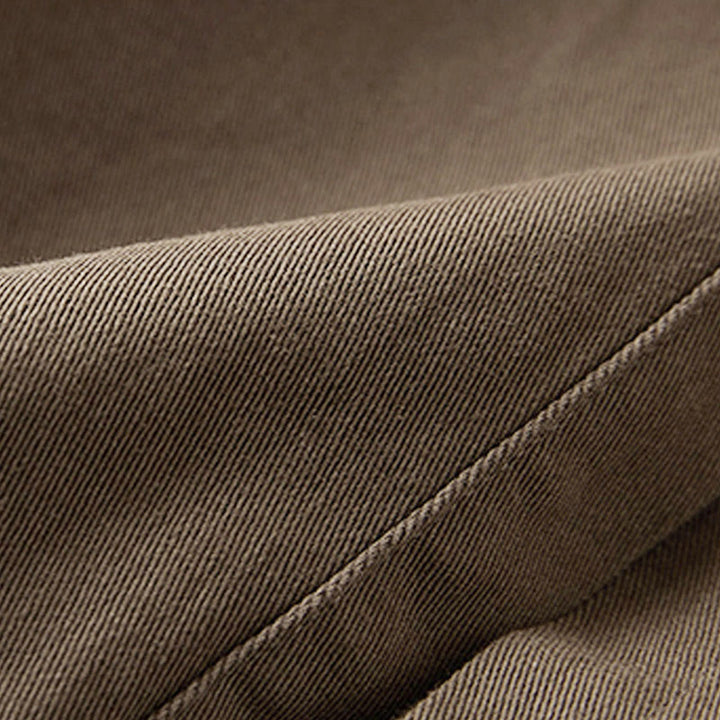 Veste à revers en coton et lin pour femme, manches longues, motif irrégulier, motif Buddha Stones Fall, avec poches - image 18