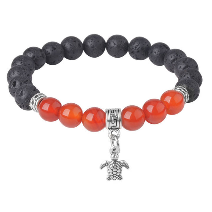 Bracelet de guérison en perles de cristal de lave noires Buddha Stones à motifs animaux - image 16