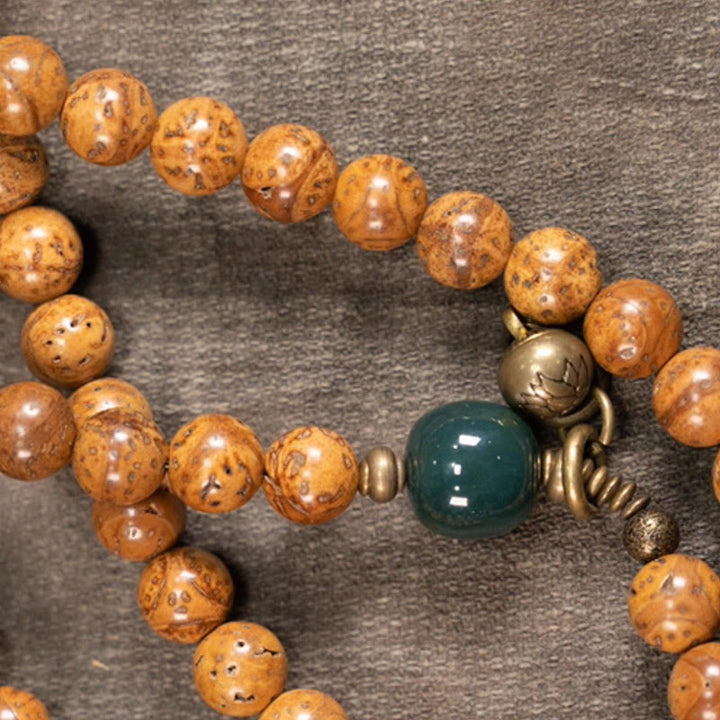 Bracelet à pampilles en 108 perles de Mala Bodhi Seed Sagesse Paix Buddha Stones - image 8