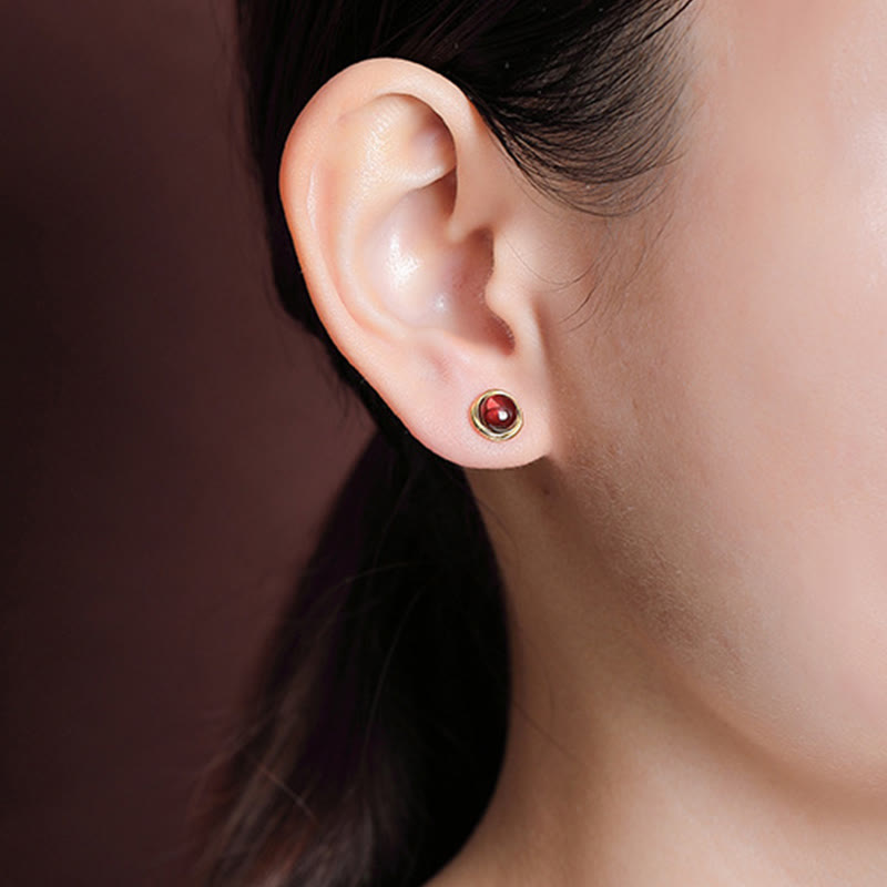 Boucles d'oreilles porte-bonheur en argent sterling 925 avec Buddha Stones , jade, agate et ambre  - image 17