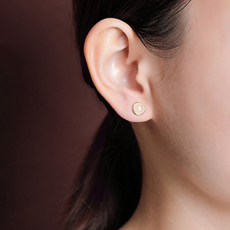 Boucles d'oreilles porte-bonheur en argent sterling 925 avec Buddha Stones , jade, agate et ambre  - image 9