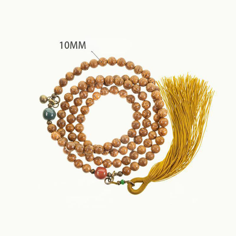 Bracelet à pampilles en 108 perles de Mala Bodhi Seed Sagesse Paix Buddha Stones - image 11