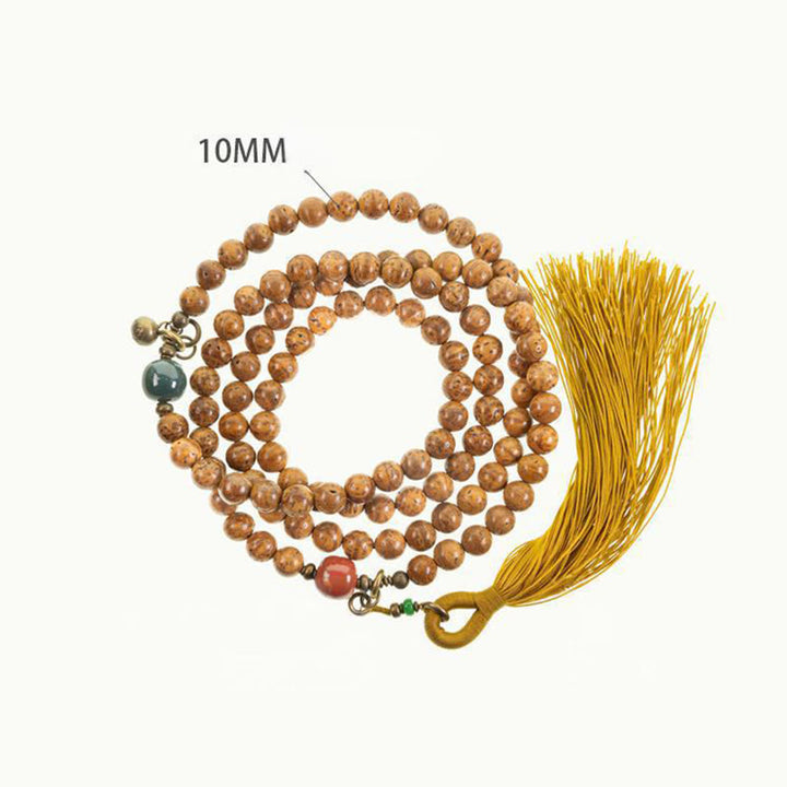 Bracelet à pampilles en 108 perles de Mala Bodhi Seed Sagesse Paix Buddha Stones - image 11
