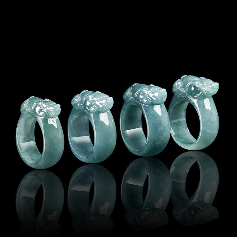 Bague porte-bonheur en jade PiXiu, Buddha Stones Fengshui, richesse et prospérité - image 11