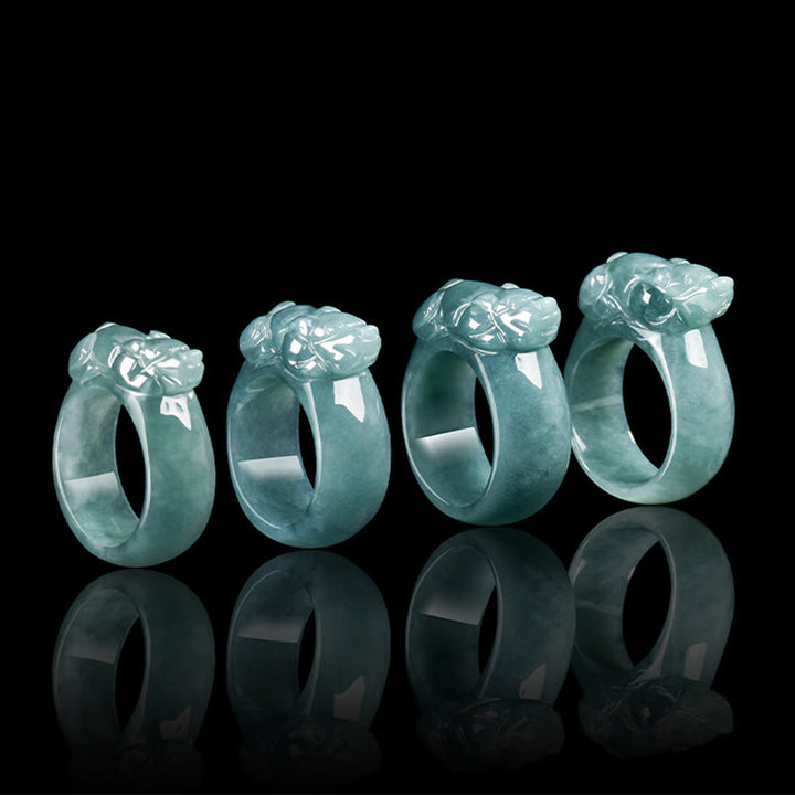 Bague porte-bonheur en jade PiXiu, Buddha Stones Fengshui, richesse et prospérité - image 11