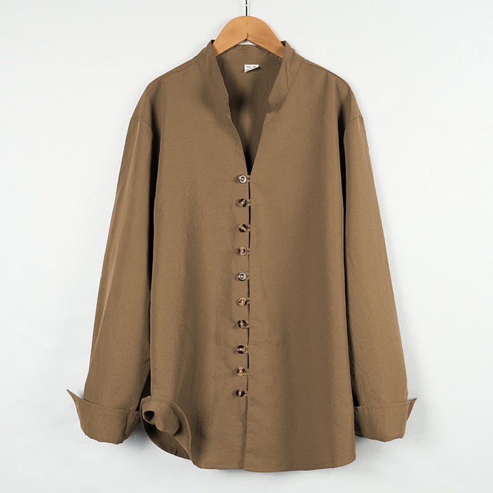 Chemise homme à manches longues et boutons de couleur unie avec Buddha Stones - Pérou - US/UK/AU46，EU56 (3XL) - image 22