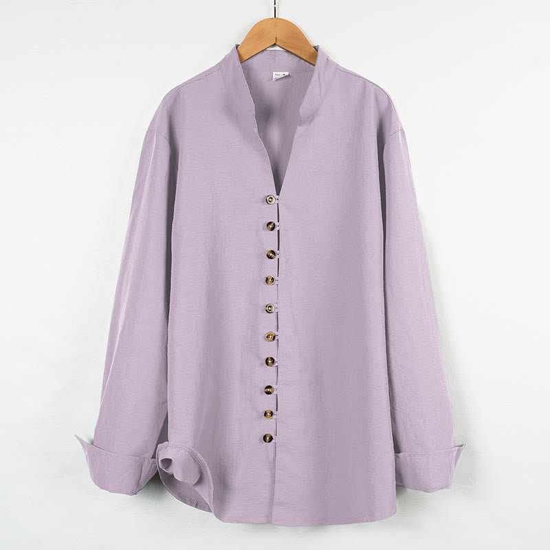 Chemise homme à manches longues et boutons de couleur unie avec Buddha Stones - Chardon - US/UK/AU46，EU56 (3XL) - image 25