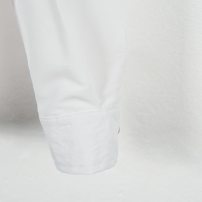 Chemise homme à manches longues et boutons de couleur unie avec Buddha Stones - image 9