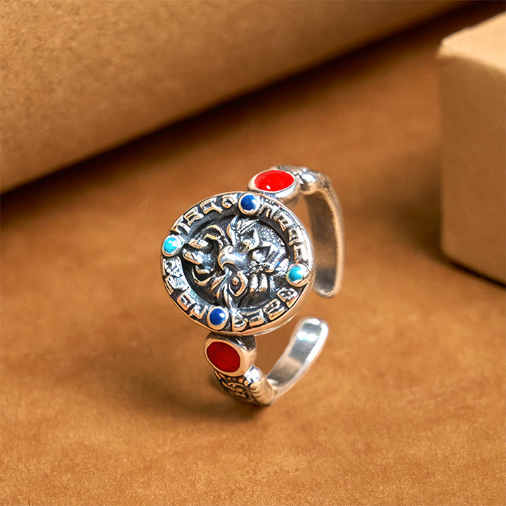 Bague ouverte ajustable en cuivre Zakiram Buddha Stones - Zakiram de cuivre (richesse ♥ chance) - image 1
