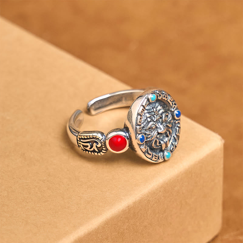 Bague ouverte ajustable en cuivre Zakiram Buddha Stones - image 2