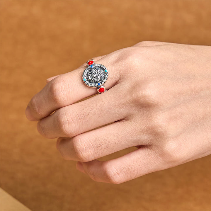 Bague ouverte ajustable en cuivre Zakiram Buddha Stones - image 4