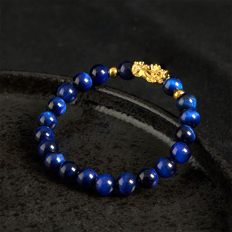 Bracelet Pixiu en perles œil de tigre de différentes couleurs , Buddha Stones, richesse et courage - image 9