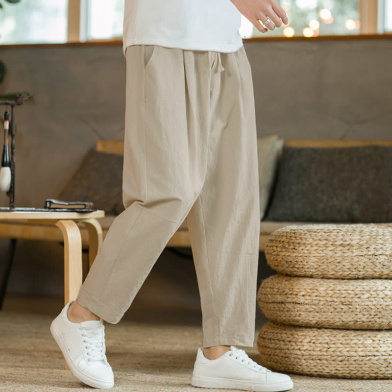 Pantalon d'été en coton avec poches Buddha Stones pour homme - image 2