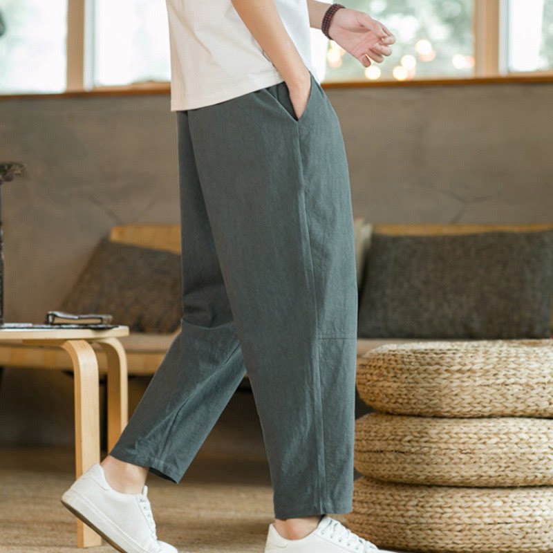 Pantalon d'été en coton avec poches Buddha Stones pour homme - image 7