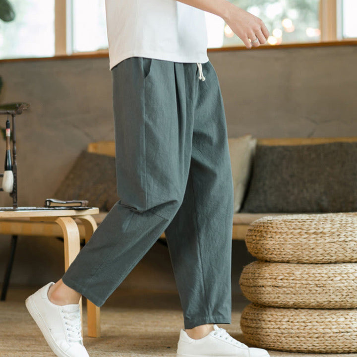 Pantalon d'été en coton avec poches Buddha Stones pour homme - image 6